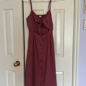 Artizia Wilfred Women’s Sleeveless Tie-Front Midi Dress - Dusty Rose